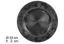 Assiette de Noël noire peu brillante 33 cm