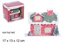 Casa Navidad brillante con luz LED