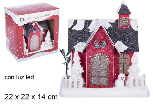 [106350] Maison de Noël lumineuse avec lumière LED