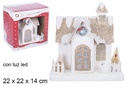 Casa navidad brillante con luz led