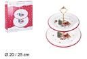 Frutero cerámica Navidad decorada Papa Noel 20/25 cm