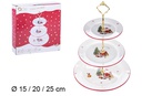 Frutero cerámica Navidad decorada Papa Noel 15/20/25 cm