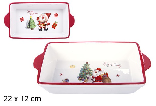 [106409] Aperitivo de Natal em cerâmica 22x12 cm