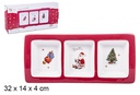 Entremesera cerámica Navidad decorada Papa Noel 32x14 cm
