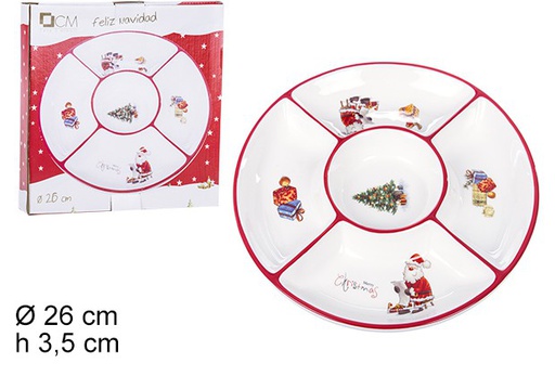 [106415] Entremesera cerámica Navidad decorada Papa Noel 26 cm