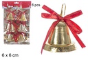 Pack 6 campanas oro lisa 6 m