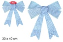 Lazo navidad laser azul celeste 30x40cm
