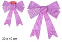 Lazo navidad laser fucsia 30x40cm