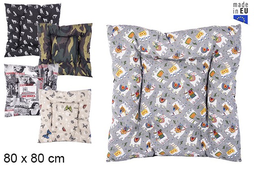 [103192] Squared pet cushion decorated 80 cm