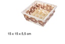 Panera bambú cuadrada 15 cm