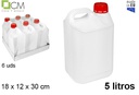 Multipurpose plastic canister 5 l.