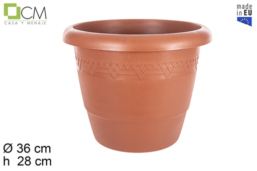 [102937] Plastic pot Elsa terracotta 36 cm
