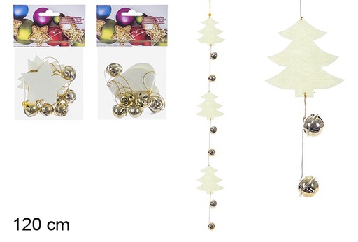 [107333] Ciondolo in metallo dorato 3 modelli 120 cm