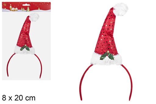 [107421] Christmas hat headband 8x20 cm  