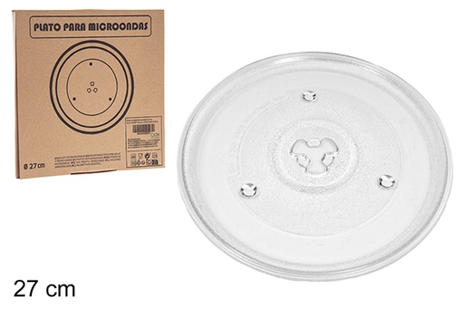 [100507] Assiette micro-ondes en verre 27 cm