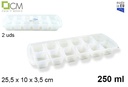 Pack 2 cubiteras translúcidas 250 ml