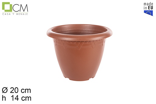 [103015] Plastic pot Elsa terracotta 20 cm