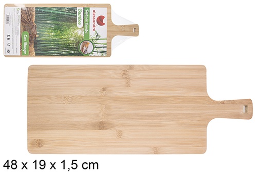 [104727] Tábua de bambu multifuncional com alça 48x19 cm
