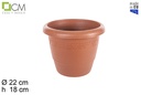 Plastic pot Elsa terracotta 22 cm
