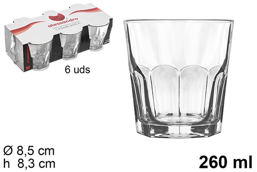 [104523] Pack 6 vasos cristal agua casablanca 260 ml