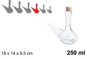 Porrón cristal rustico tapón corcho 1/4 l