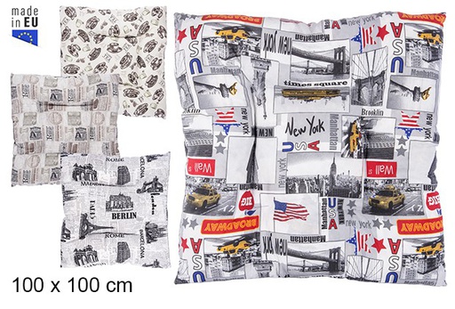 [103197] Squared pet cushion decorated 100 cm