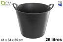 Black polystyrene carrycot 26 l.