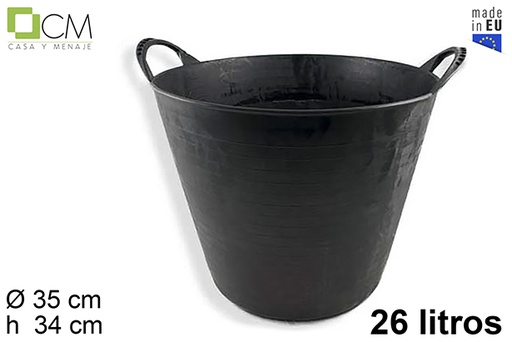 [102948] Black polystyrene carrycot 26 l.