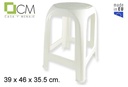 Large white plastic stool