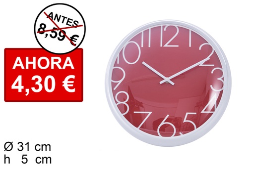[105824] Reloj de pared redondo 31 cm
