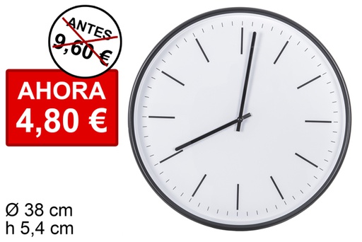 [105826] Reloj de pared redondo 38cm