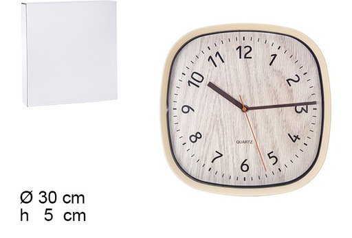 [105820] Reloj de pared cuadrado 30cm
