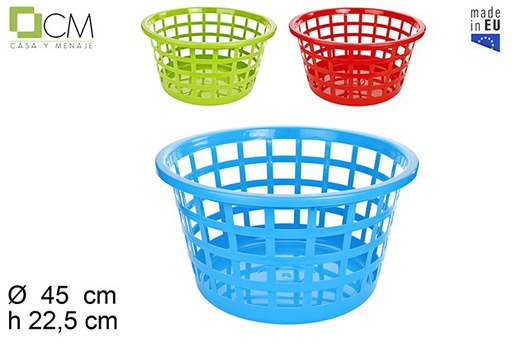 [103047] Cesto de roupa suja de plástico em cores variadas