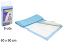Pack 6 alfombras absorbentes mascotas antideslizante 60x90 cm