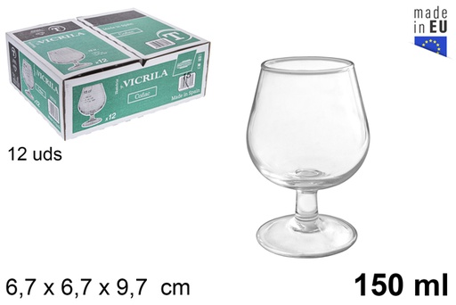 [203447] Bicchiere in vetro da cognac 150 ml