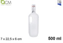 Botella plástico agua blanca 500 ml