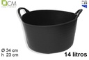 Black polystyrene carrycot 14 l.