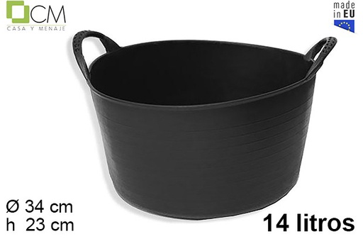 [102947] Black polystyrene carrycot 14 l.