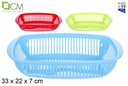 Cesta rectangular colores surtidos 33x22 cm
