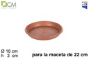Plato maceta Elsa terracota 22 cm