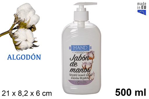 [107456] Sapone liquido per le mani in cotone 500 ml.