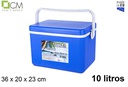 Nevera azul tapa plana 10 litros
