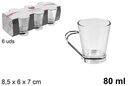 Taza cristal café asa metal 80 ml