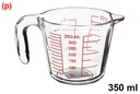 Jarra cristal medidora microondas 350 ml