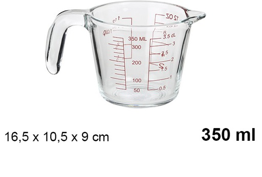 [105850] Copo medidor de vidro para micro-ondas 350 ml
