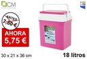 Nevera rosa tapa plana 18 l.