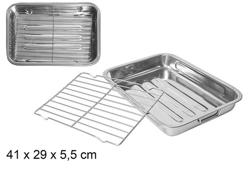 [105805] Bandeja horno con grill 40 cm