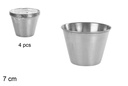 Pack 4 flaneras acero 7 cm
