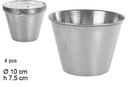 Pack 4 flaneras acero 10 cm