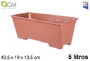 Jardinera plástico terracota 5 l.